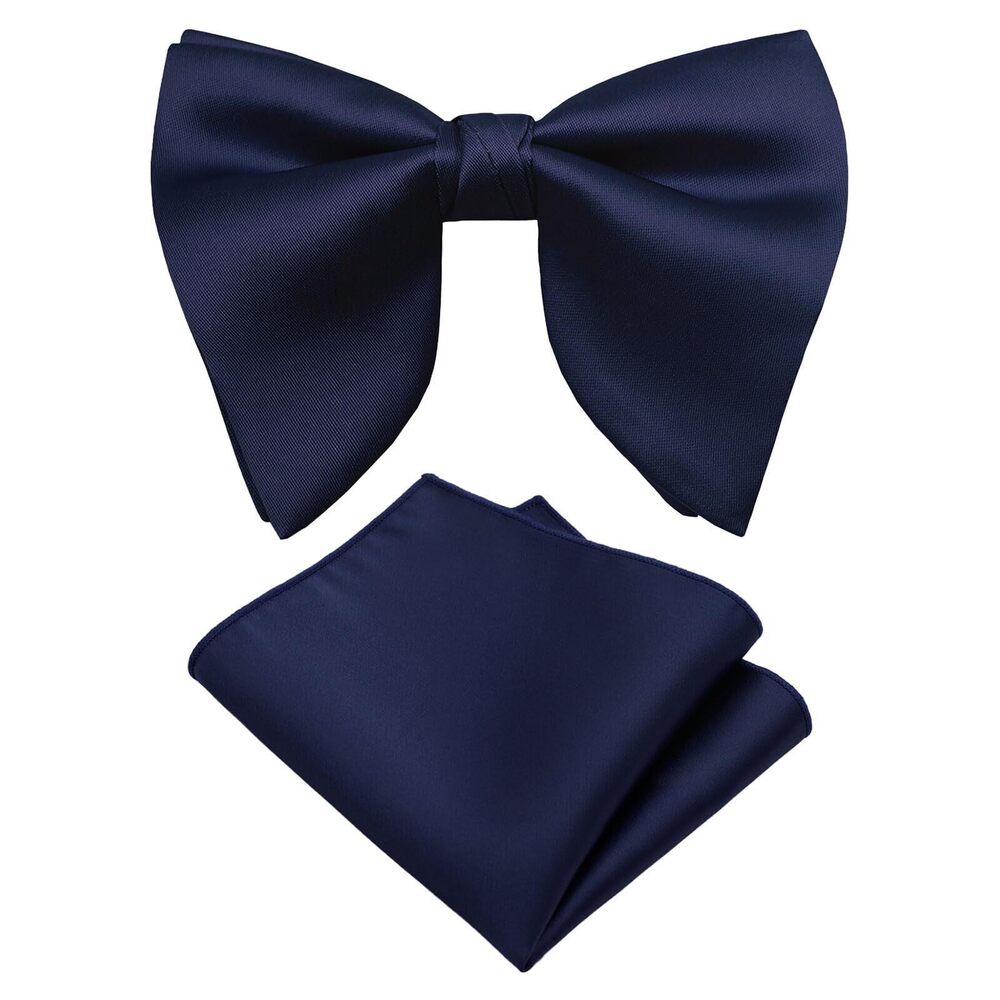 7351 Oversized Bow Ties , Pre Tied 's Black Bowtie for Wedding Tuxedo
